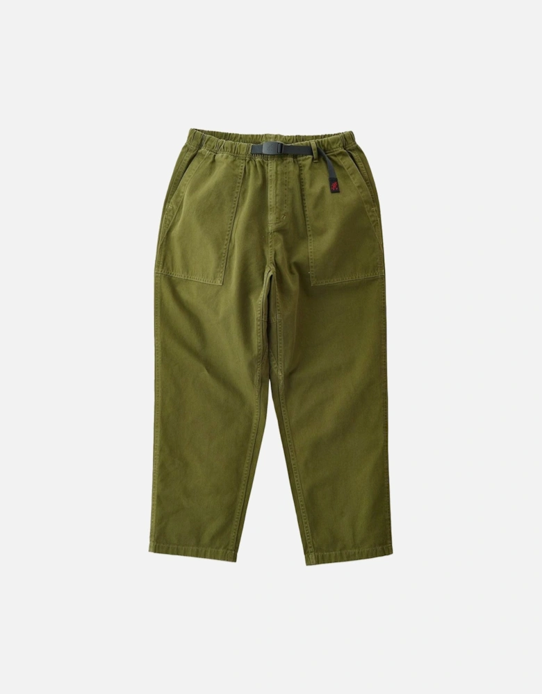 Loose Tapered Cropped Pant - Olive