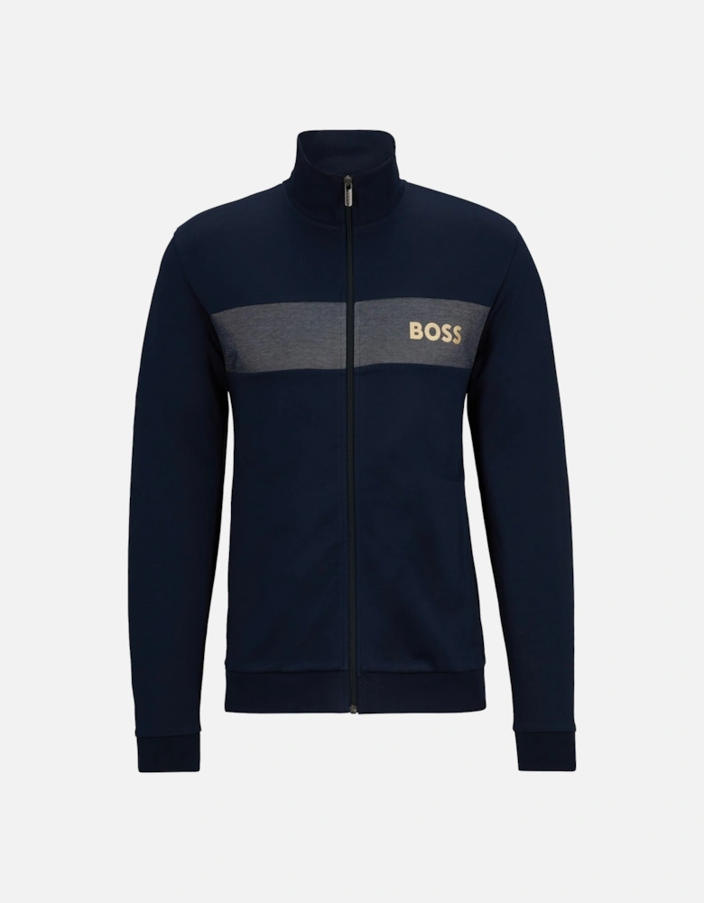 Boss Cotton Blend Full Zip Track Top - Navy