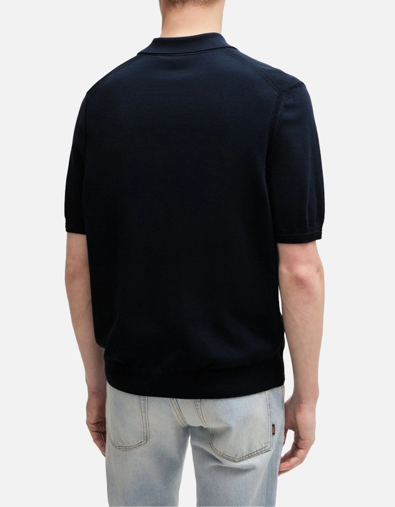 Boss Asac P Knitted Polo - Navy