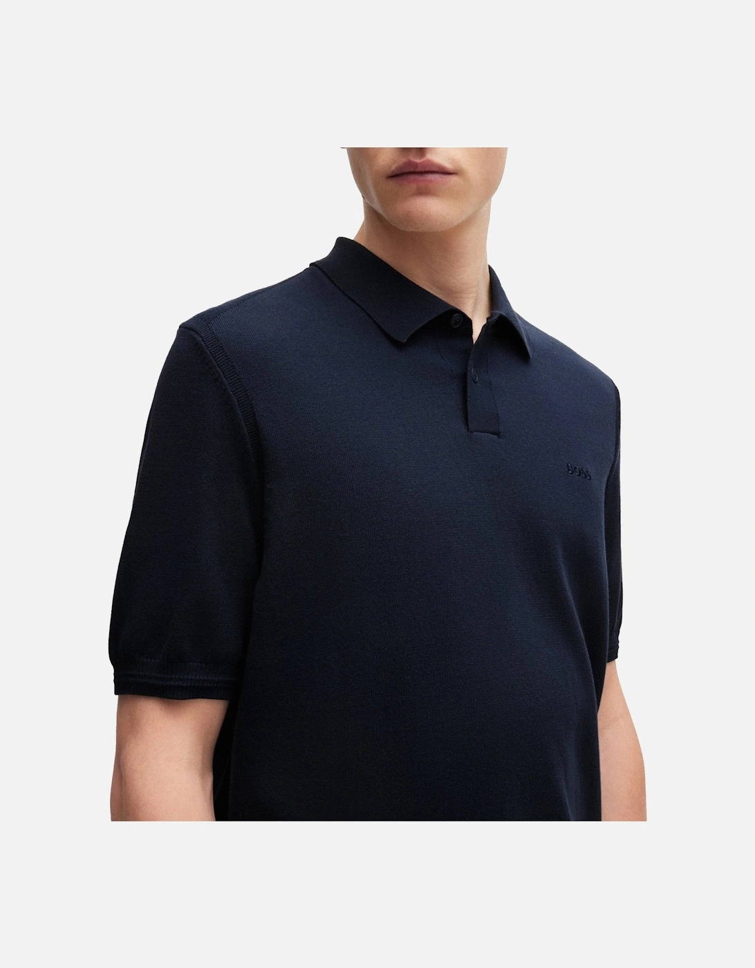 Boss Asac P Knitted Polo - Navy