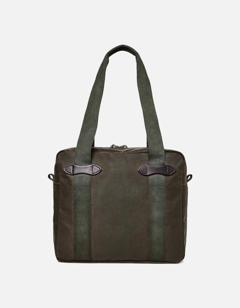 Tin Cloth Tote Bag with Zipper - Otter Green