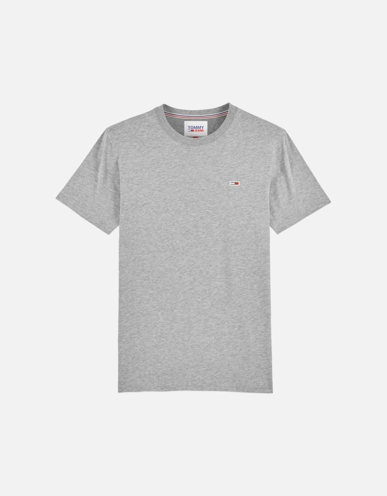 Tommy Jeans New Flag T-Shirt - Lt Grey Heather