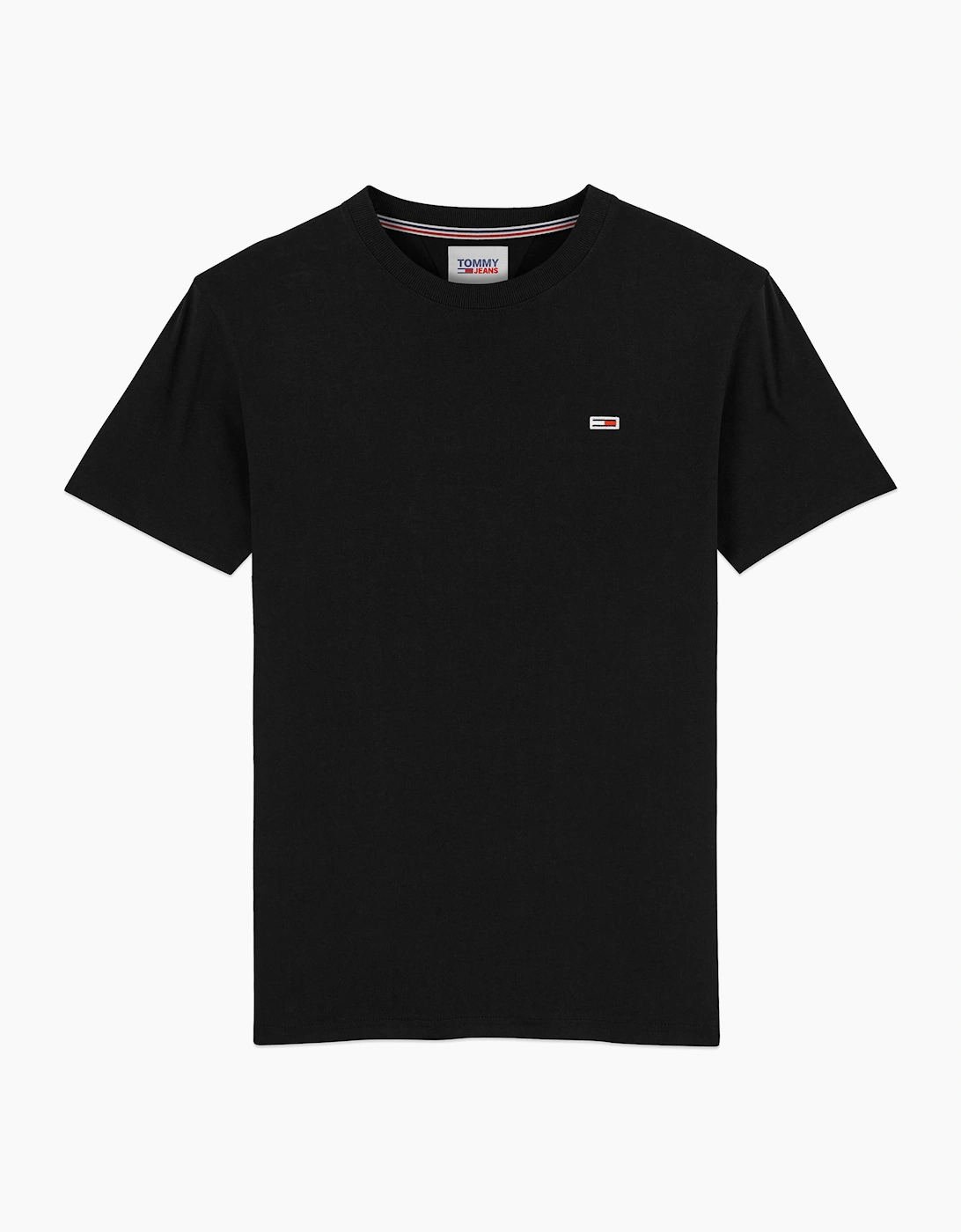 Tommy Hilfiger Men's Black Tommy Jeans New Flag T-Shirt - Size 36