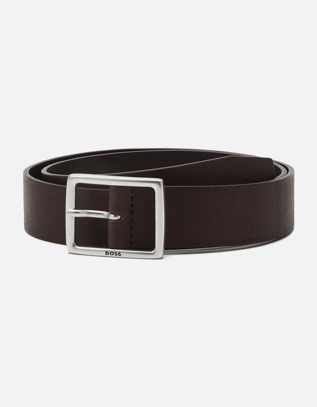 Men's Boss Rudolf Cvb Leather Belt - Dark Brown - Black - Size: 105