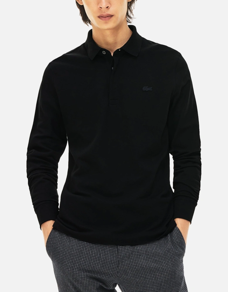 Long Sleeve Paris Stretch Polo PH2481 - Black