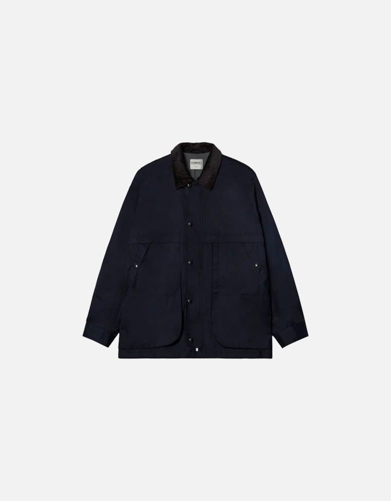 Contrasted Field Jacket - Dusky Blue