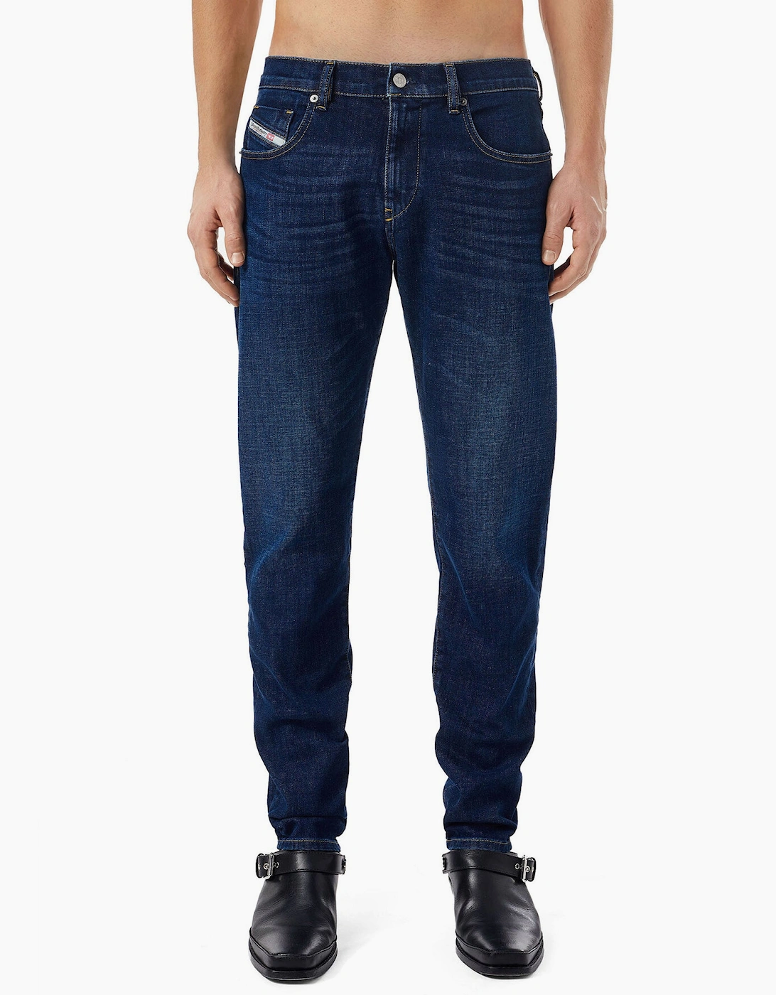 Diesel Men's Navy D-Strukt Slim Fit Jeans  36/34