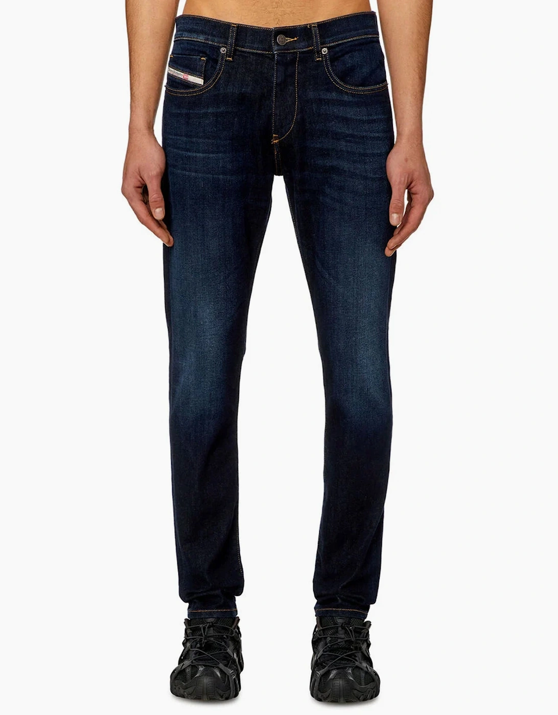 Diesel Men's Navy D-Strukt Slim Fit Jeans  32/34