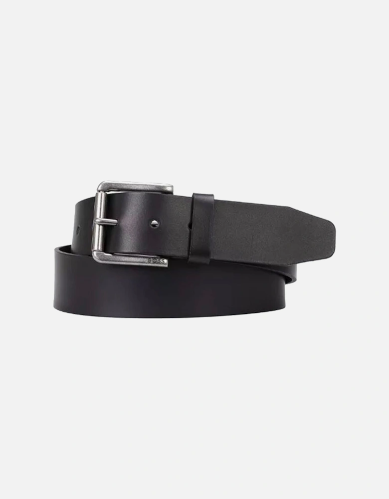 Boss Joris Large Buckle Leather Belt - Black