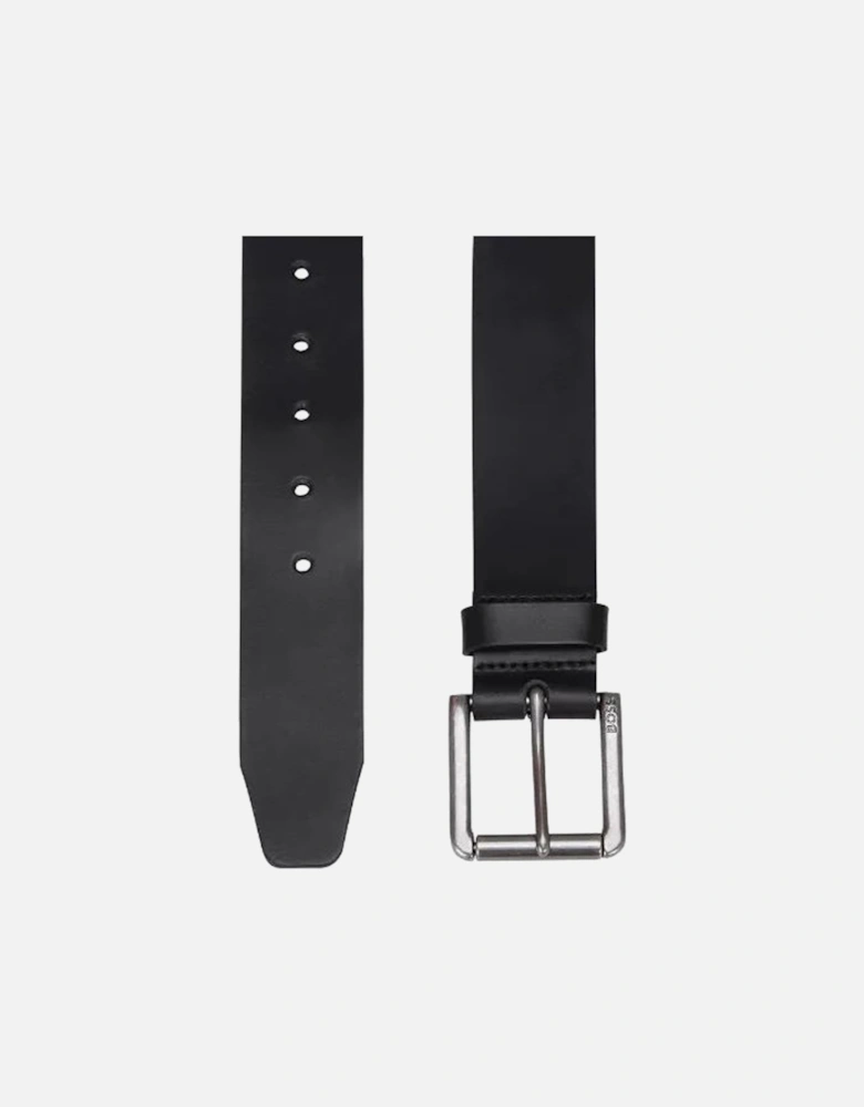 Boss Joris Large Buckle Leather Belt - Black