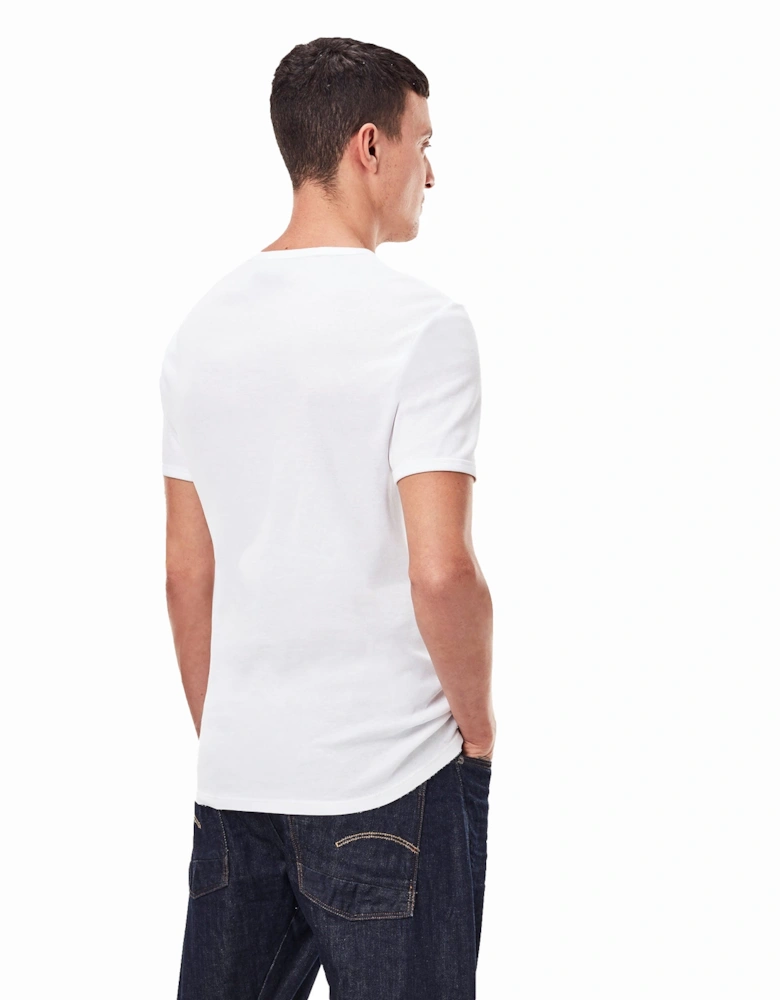 Raw Double Pack Slim Fit T-Shirts - White