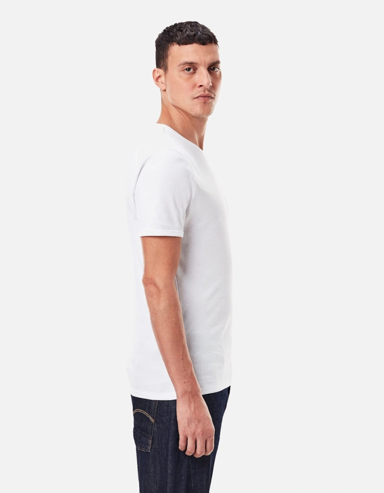 Raw Double Pack Slim Fit T-Shirts - White