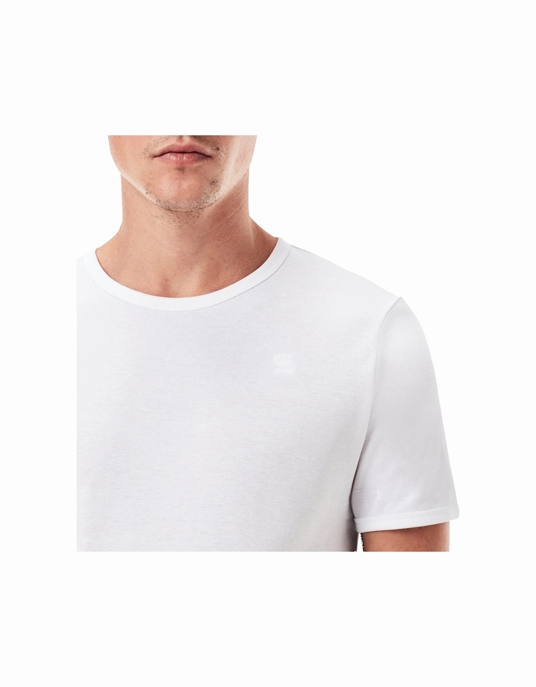 Raw Double Pack Slim Fit T-Shirts - White