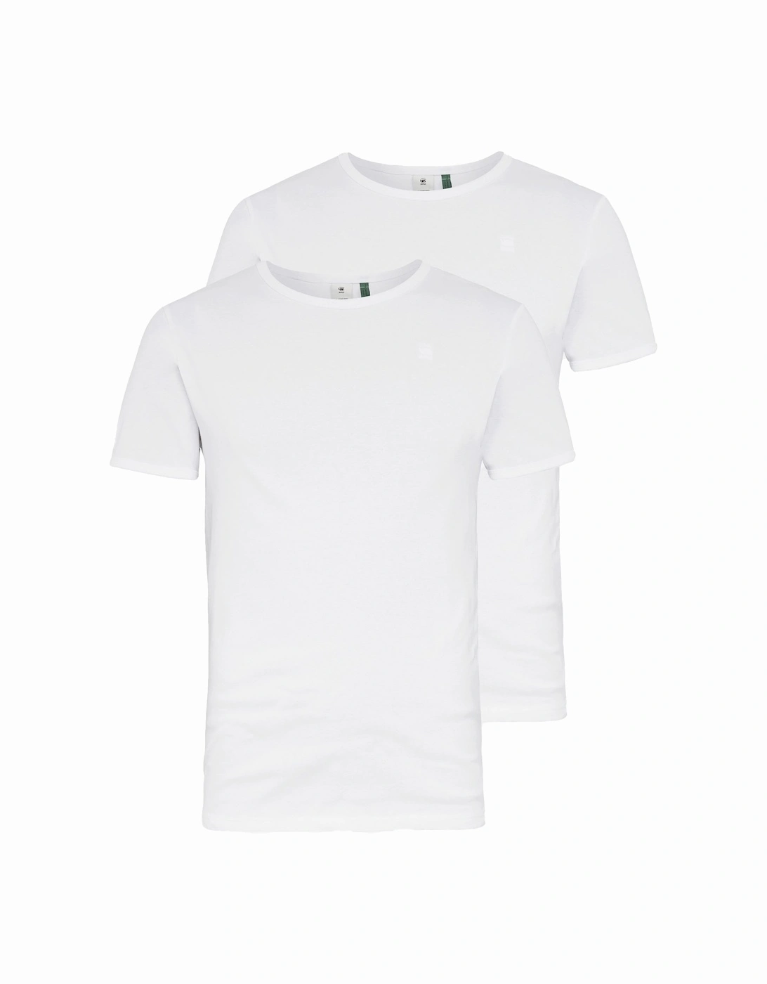 Raw Double Pack Slim Fit T-Shirts - White, 6 of 5