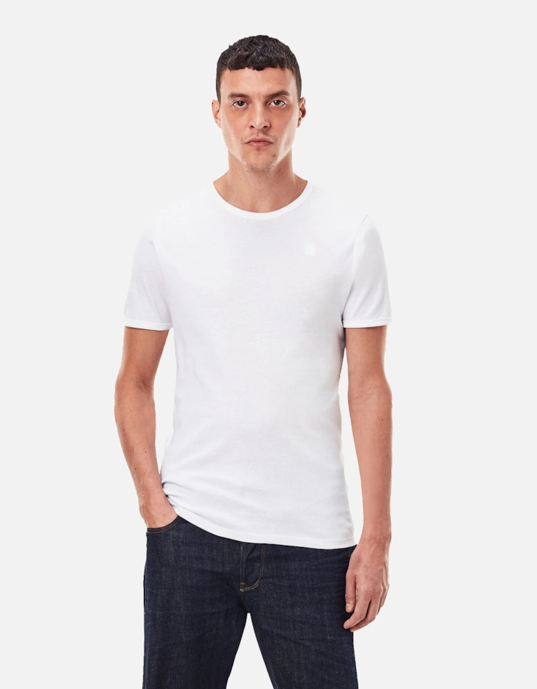 Raw Double Pack Slim Fit T-Shirts - White