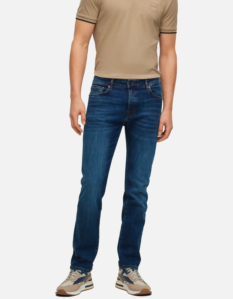 Boss Maine Regular Fit Jeans - Motive Mid Blue Stretch