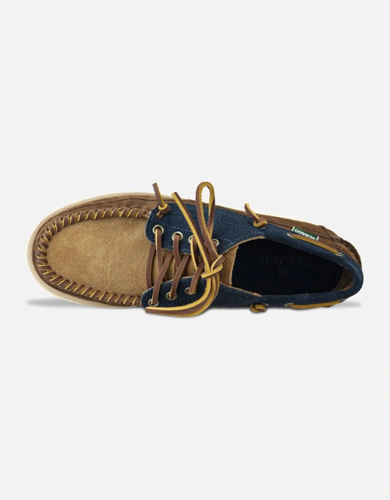 Campsides Cayuga Shoes - Blue/Navy/Cognac