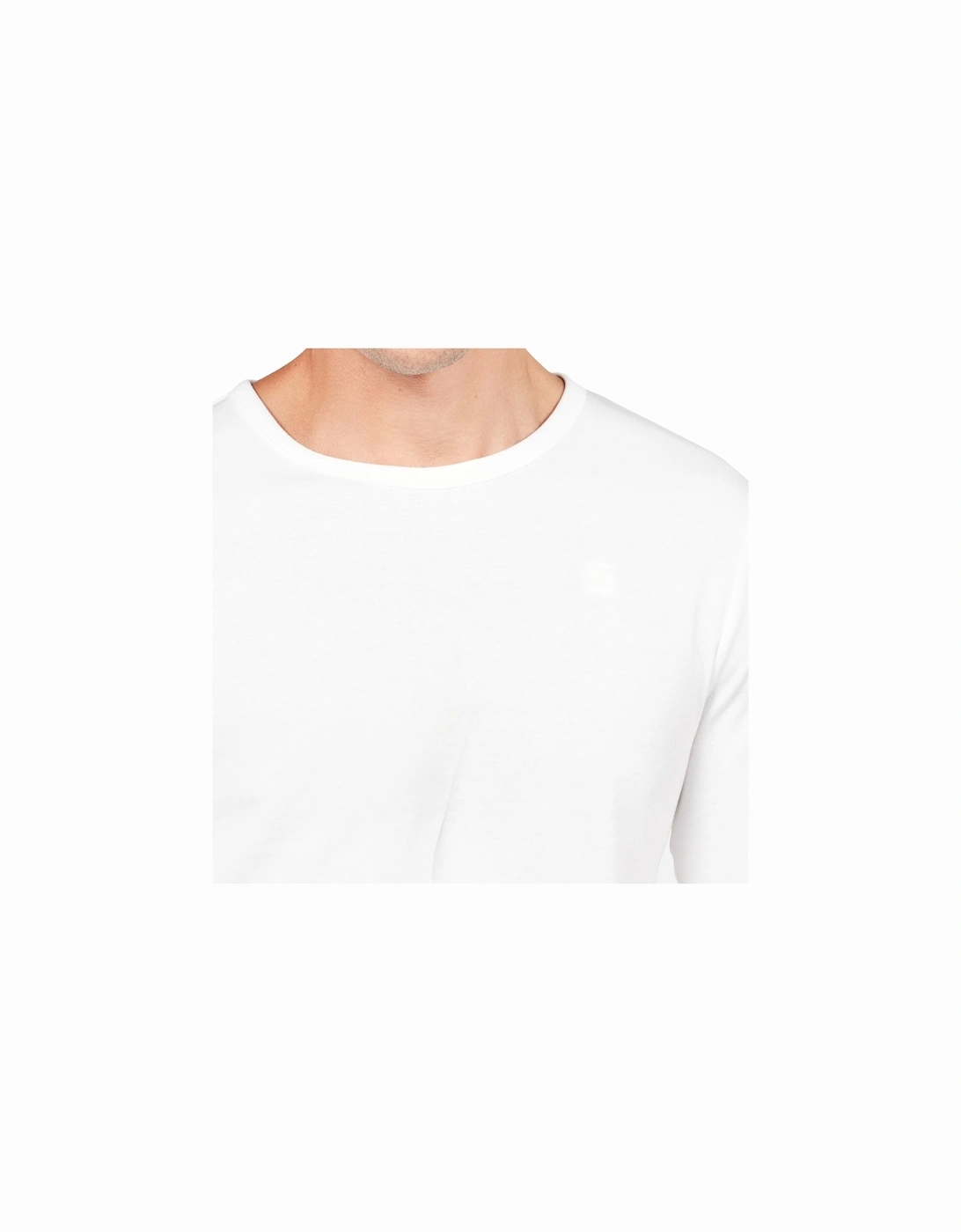 Base Round Neck Long Sleeve T-Shirt - White