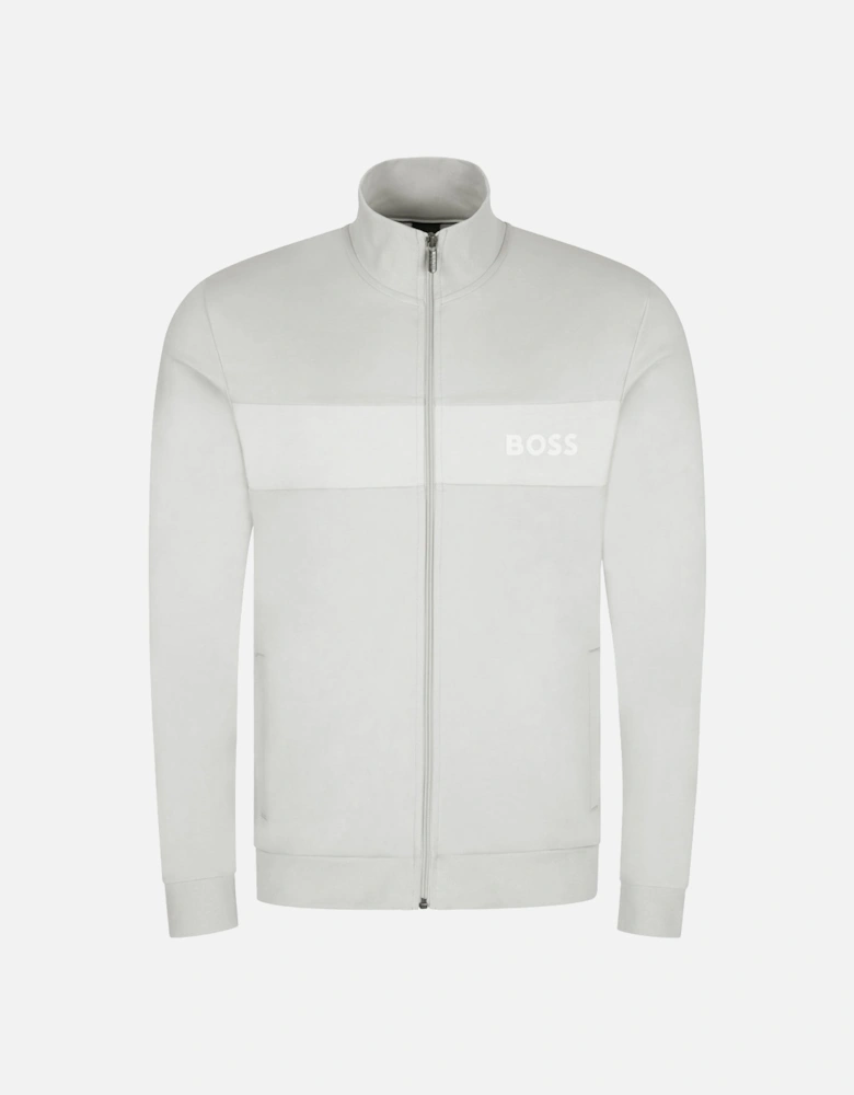 Boss Cotton Blend Full Zip Track Top - Light Grey