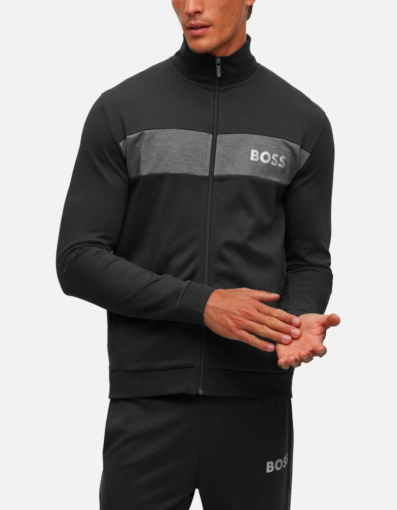 Boss Cotton Blend Full Zip Track Top - Black