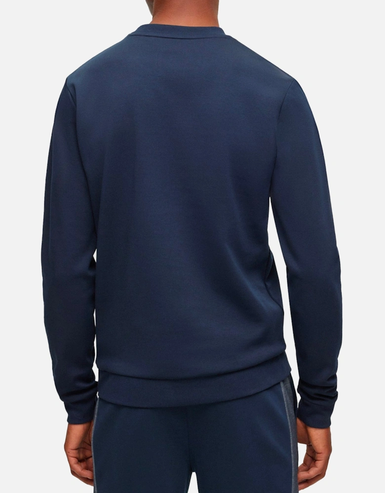 Boss Cotton Blend Crew Neck Sweat - Navy