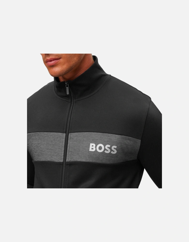 Boss Cotton Blend Full Zip Track Top - Black