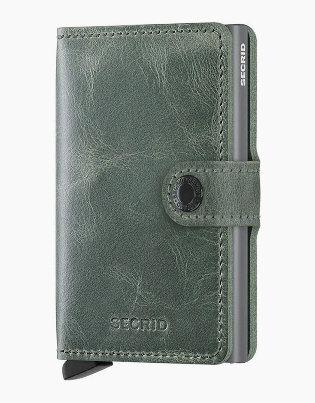 Secrid Unisex Green Mini Wallet Vintage Leather