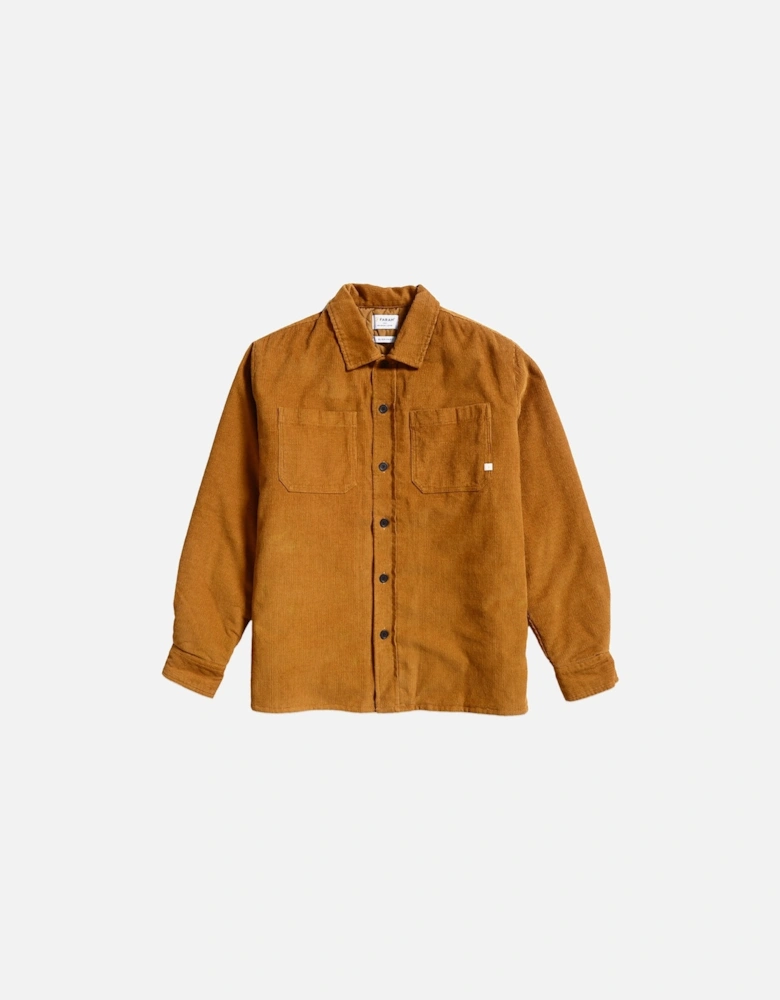 Hunter Quilted Corduroy Overshirt - Rich Tobacco