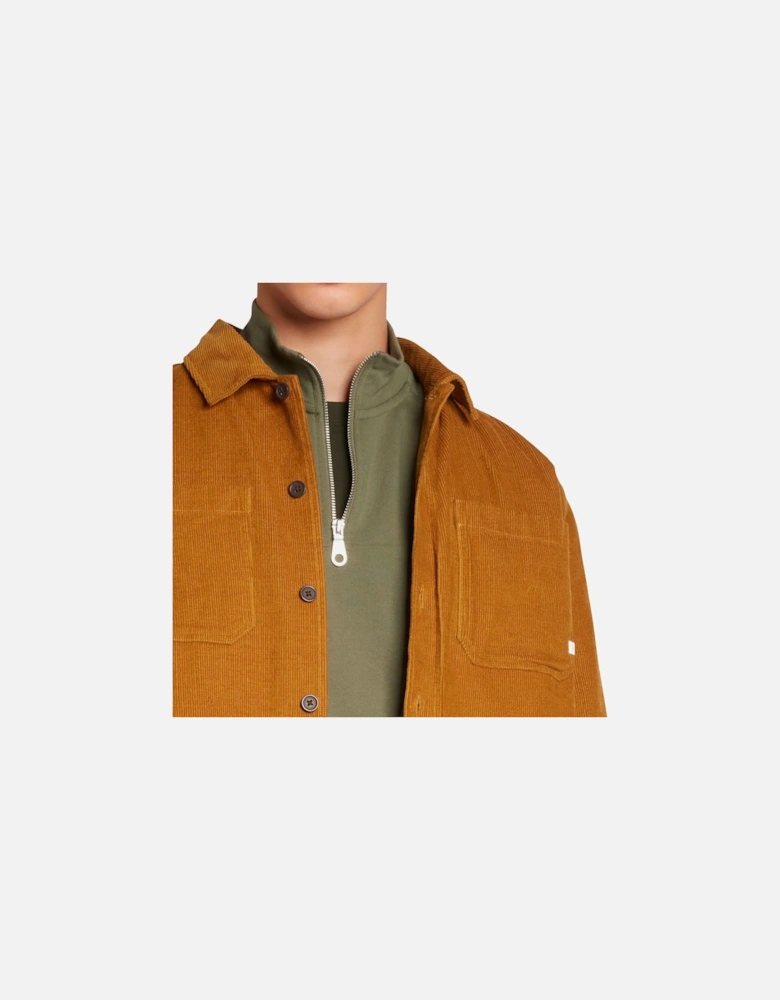 Hunter Quilted Corduroy Overshirt - Rich Tobacco