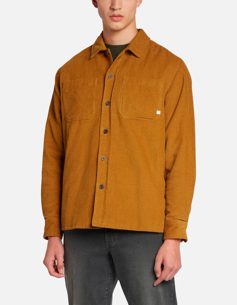 Hunter Quilted Corduroy Overshirt - Rich Tobacco