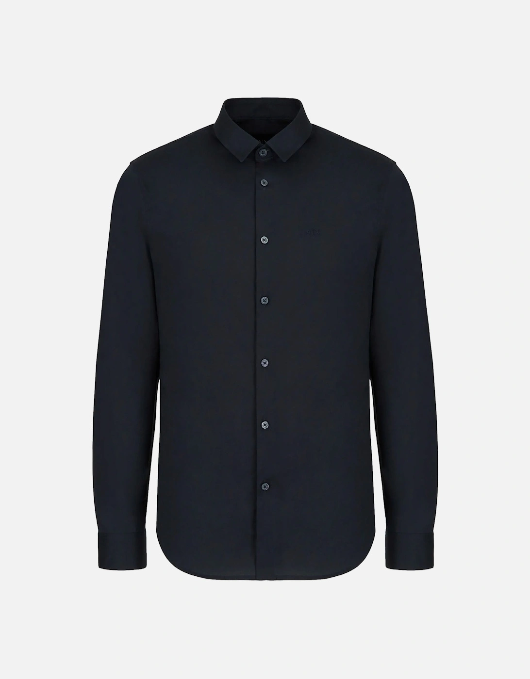 Cotton Stretch Long Sleeve Shirt - Navy, 5 of 4