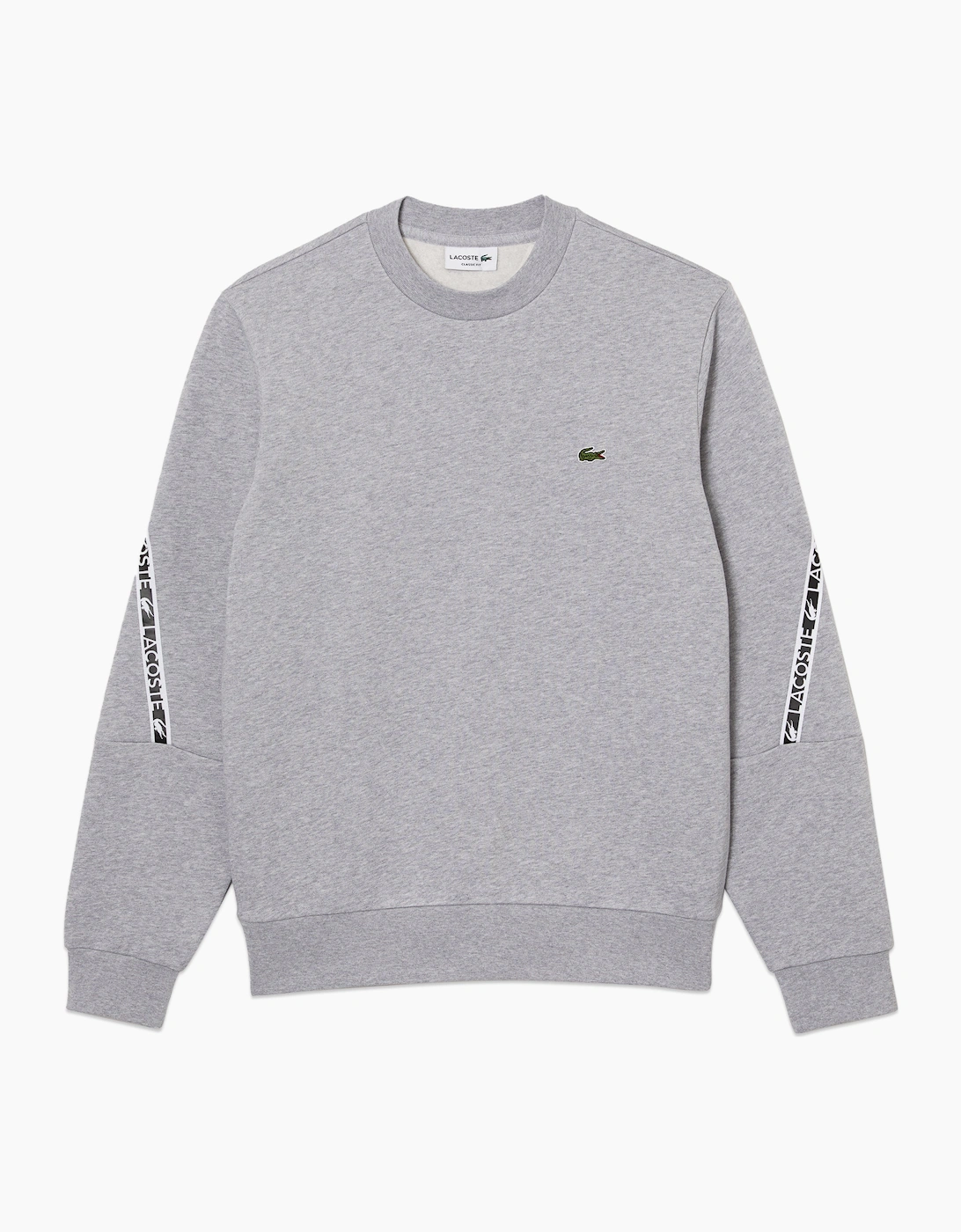 Lacoste Tape Sleeve Crew Sweat SH9884 - Silver Chine - Grey - Size: X-LARGE