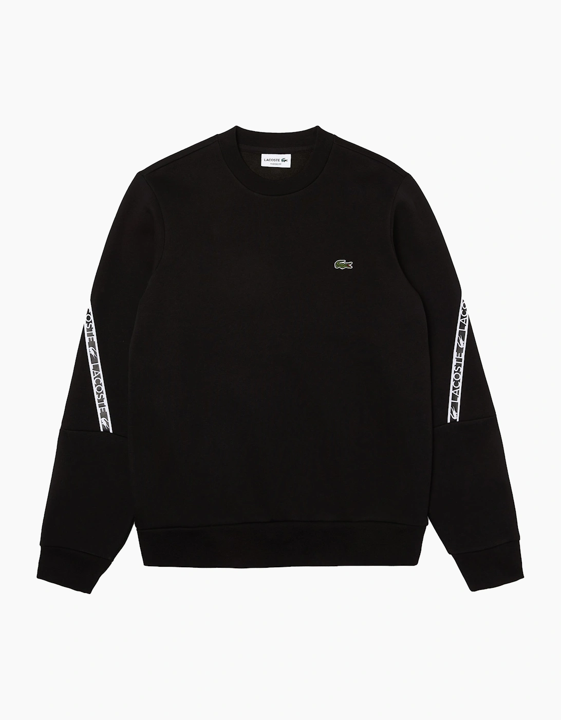 Lacoste Tape Sleeve Crew Sweat SH9884 - Black - Size: MEDIUM
