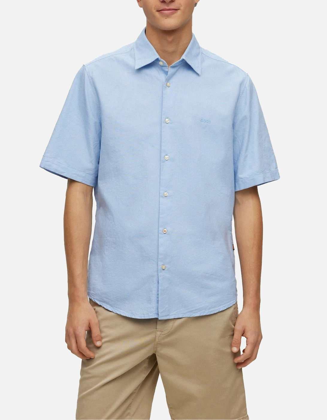 Boss Rash 2 Oxford Short Sleeve Shirt - Sky Blue