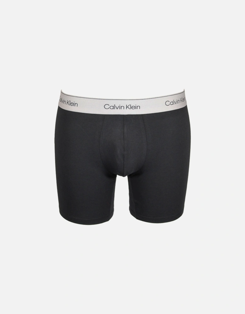 3-Pack Modern Cotton Boxer Briefs, Black