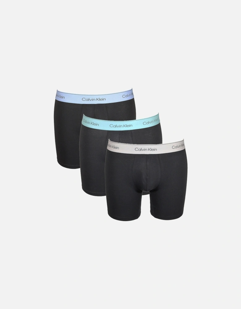 3-Pack Modern Cotton Boxer Briefs, Black