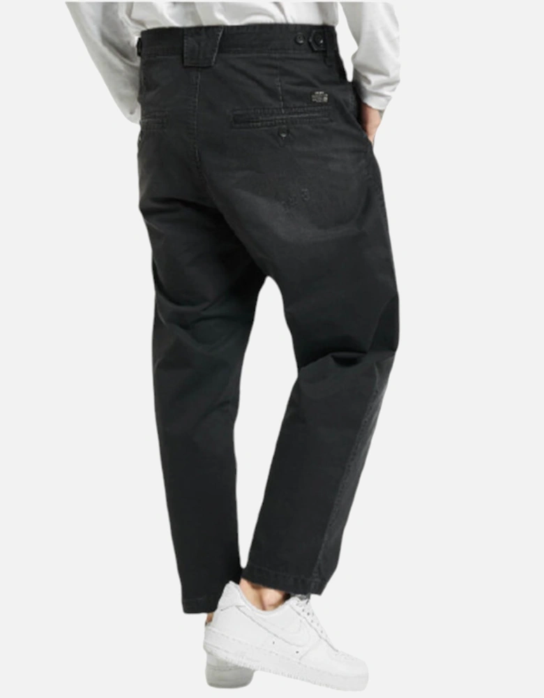 P WEBBIN 0GAQS Mens Trousers Regular Relaxed Fit Casual Cargo Pants Black