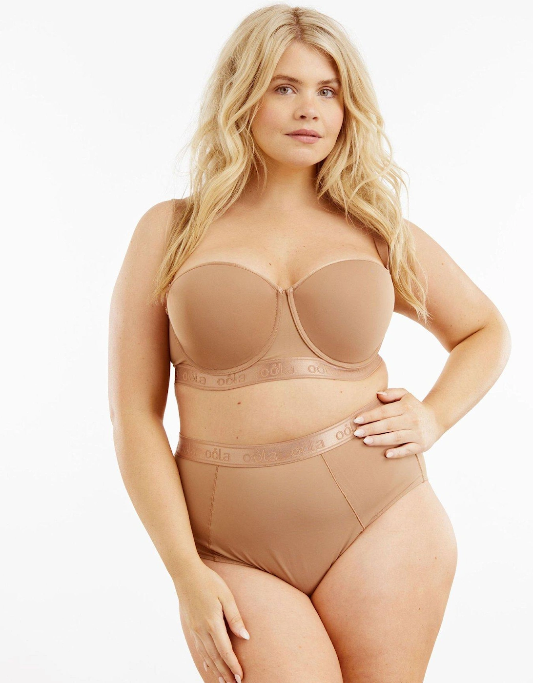 Longline Moulded Strapless Bra - Dark Beige