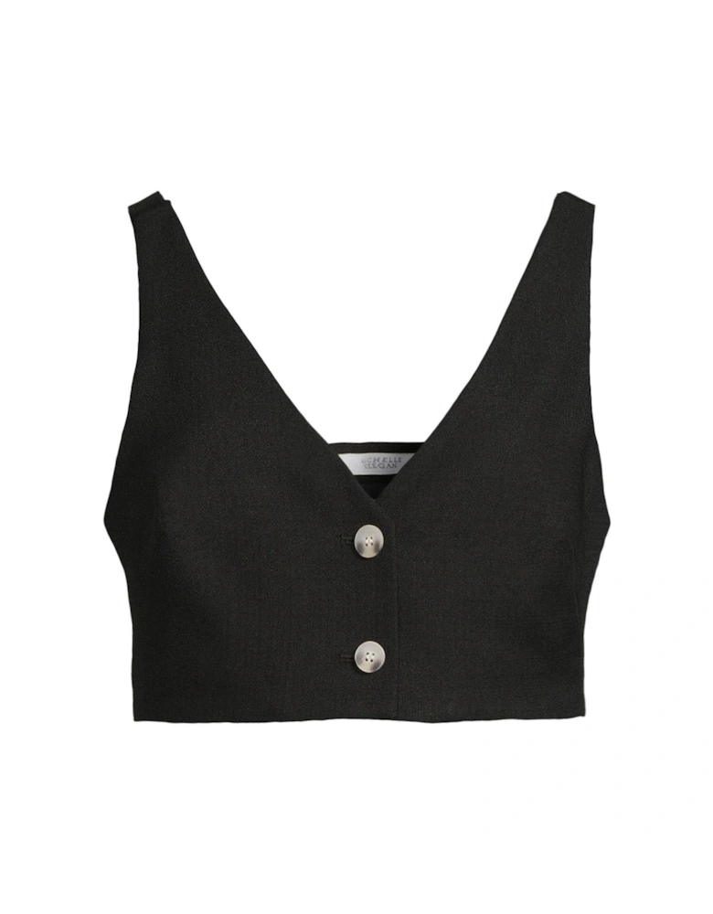 Premium 3 Piece Set Crop Top - Black 