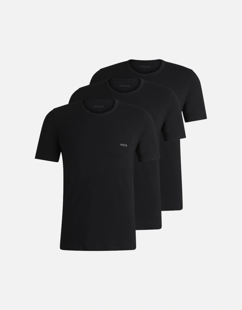 3-Pack Cotton T-Shirts, Black