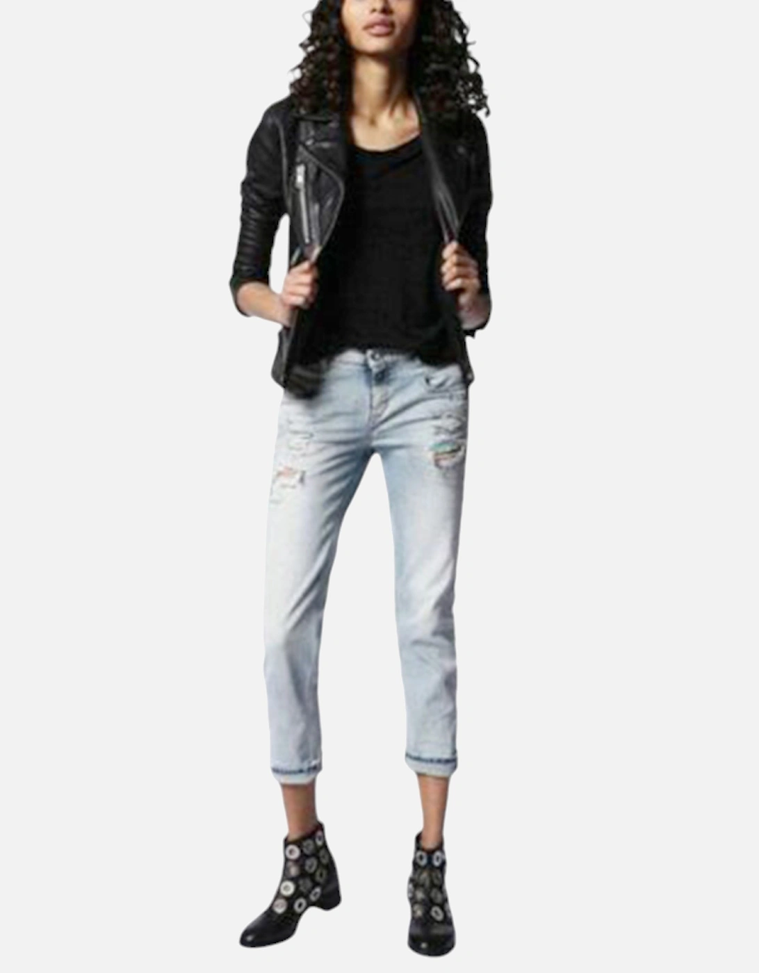 BELTHY 084DM Womens Denim Jeans Lyocell D.N.A Stretch Regular Slim