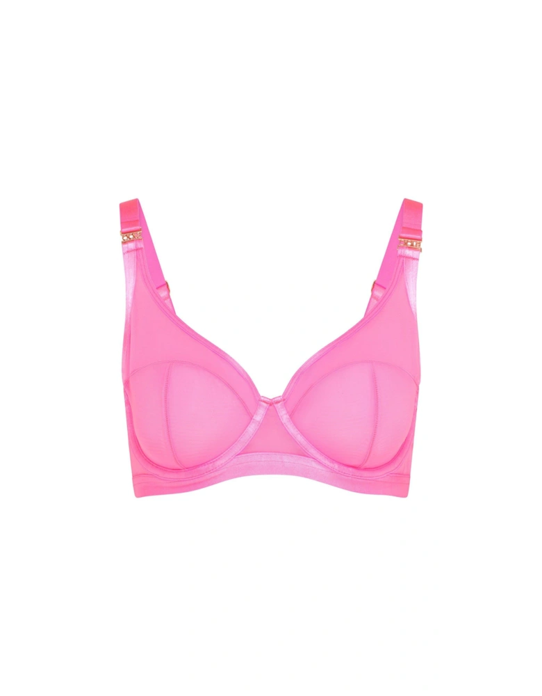 Soft Mesh Hi Apex Bra - Pink