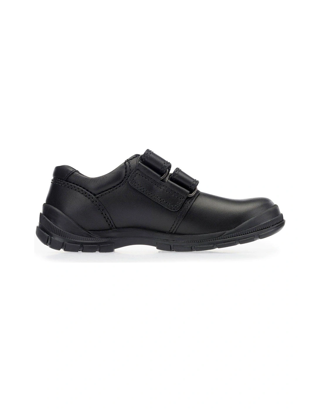 Engineer Vegan Double Riptape Boys School Shoes - Black