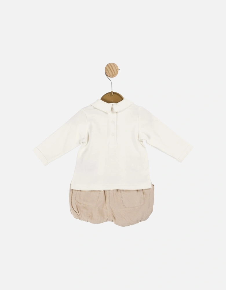 Beige Corduroy Jam Pant Set