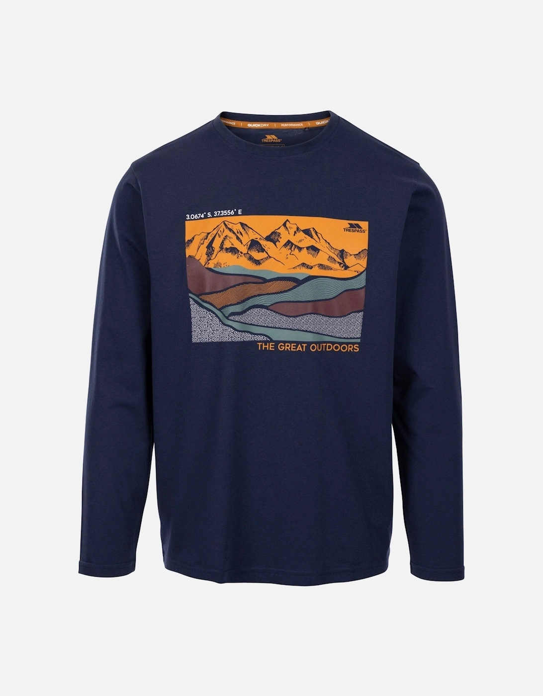 Mens Flinder Printed Long-Sleeved T-Shirt, 6 of 5