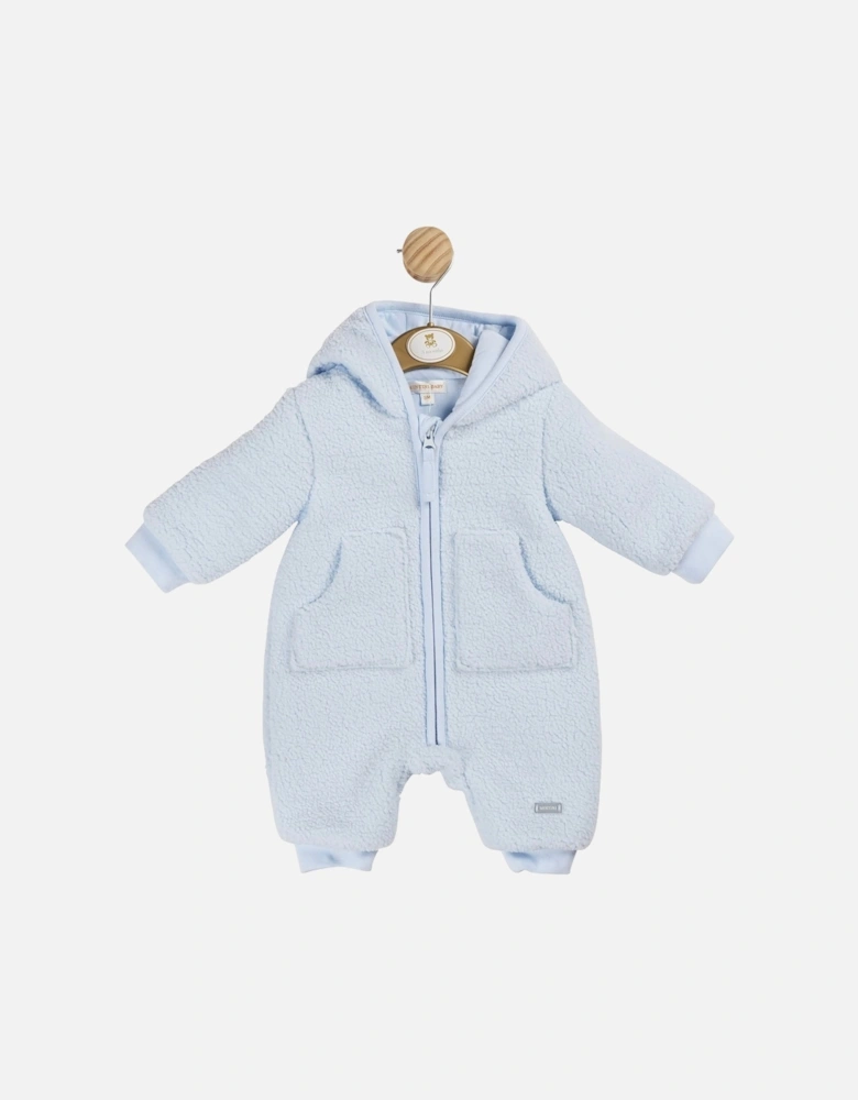 Blue Boucle Pramsuit