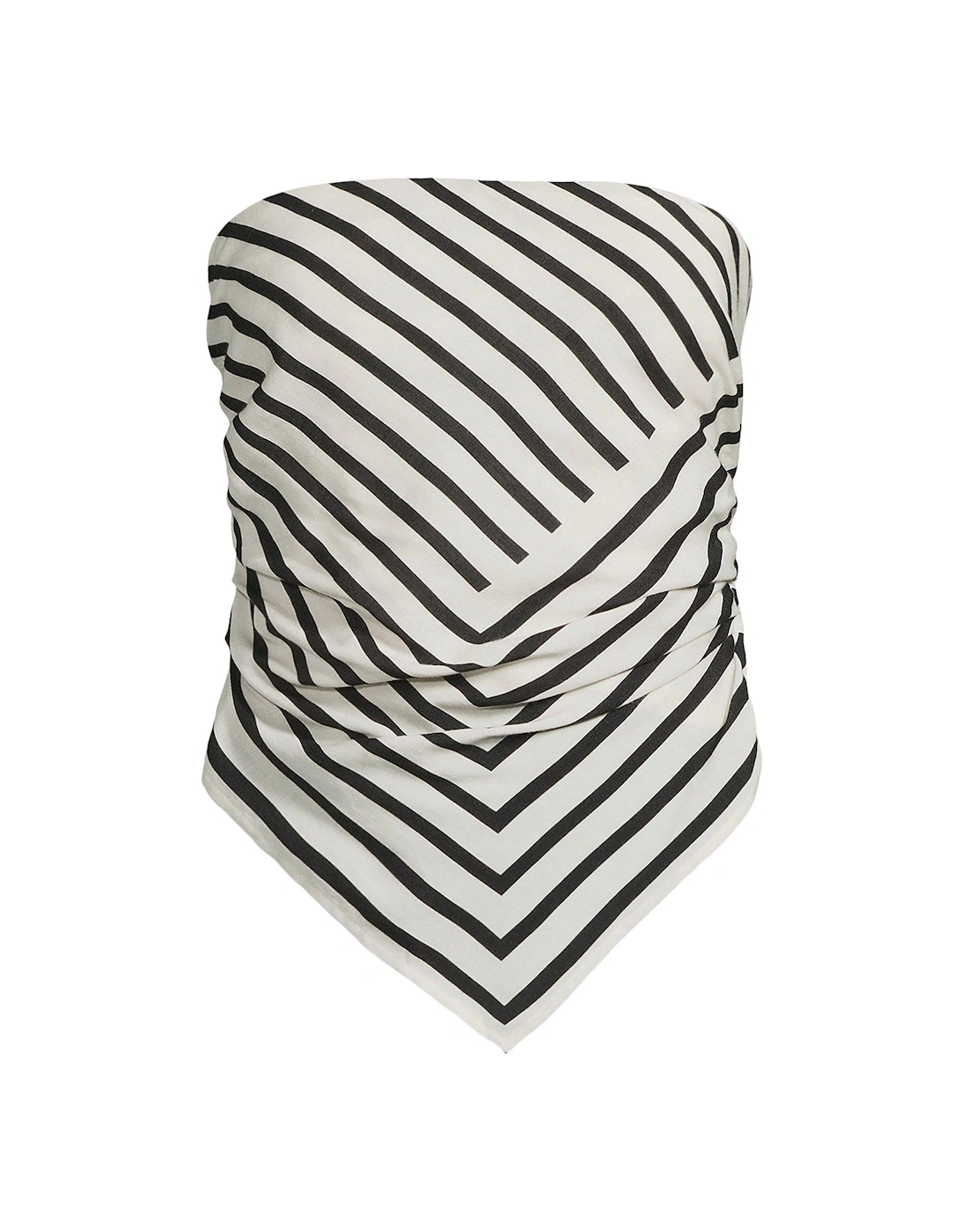 Bandeau Stripe Top - White/Black