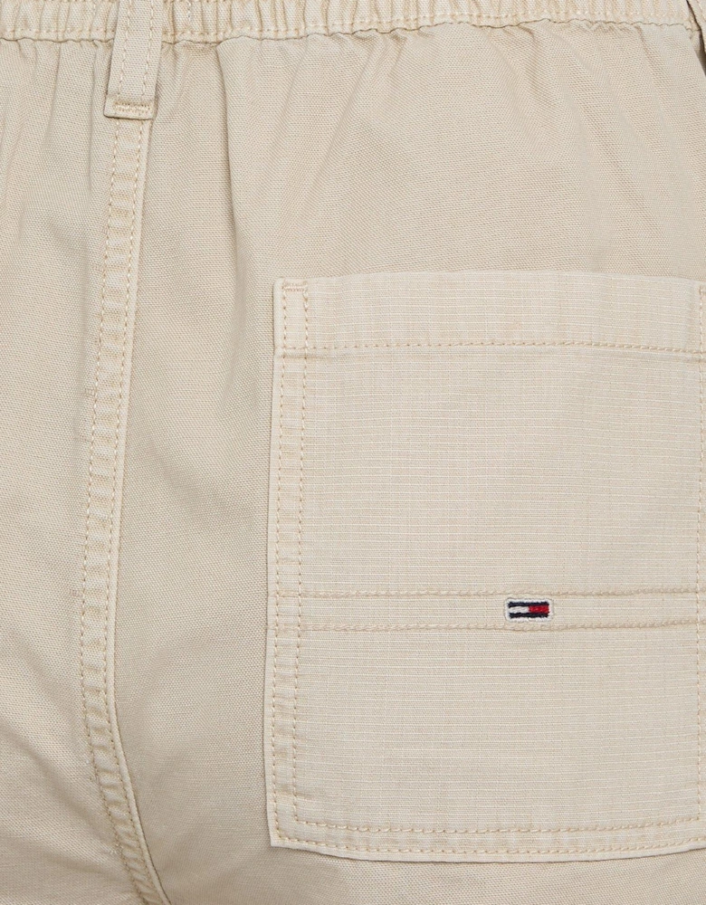 Wide Leg Utility Pant - Beige