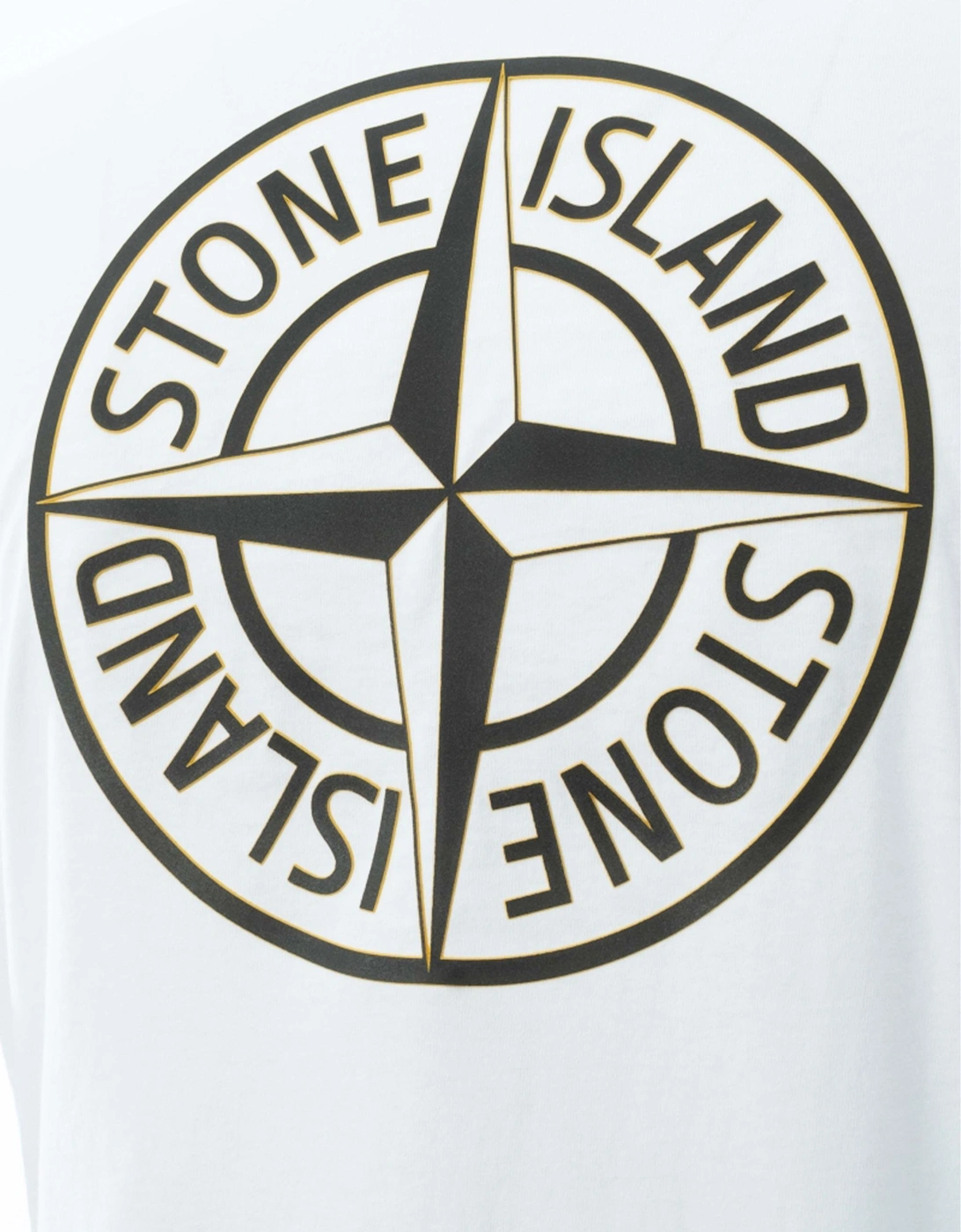 Institutional Four Compass Printed T-Shirt in White