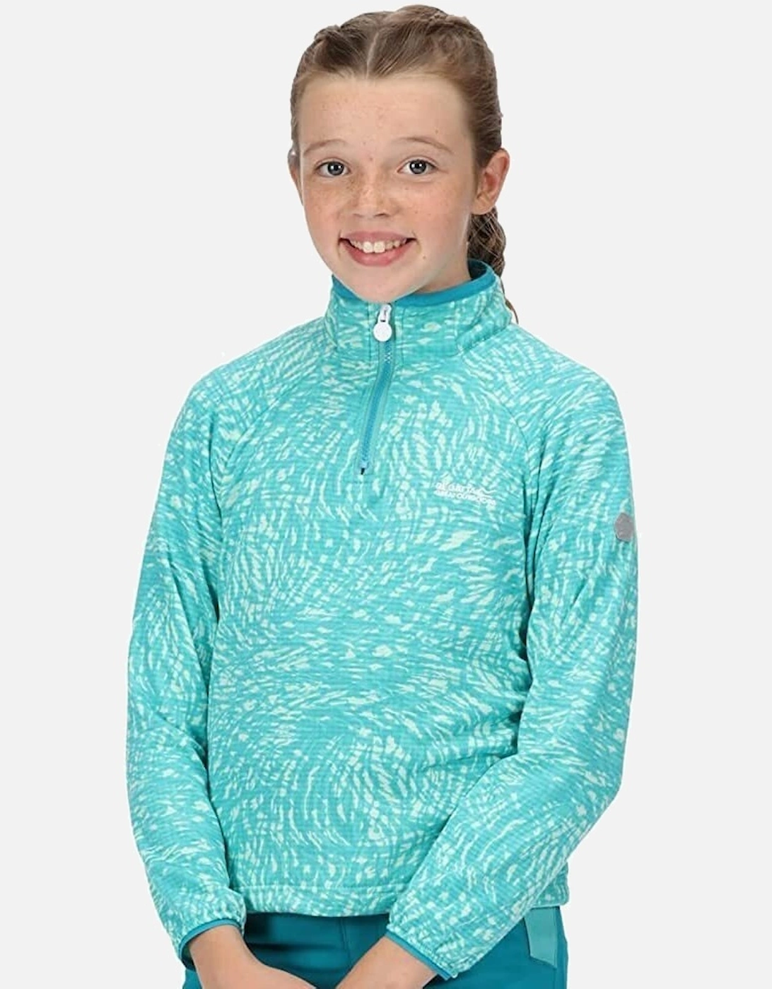 Childrens/Kids Highton Animal Print Half Zip Fleece Top